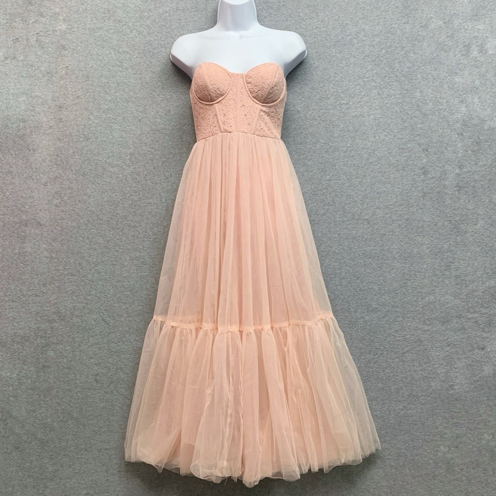 Selfie Leslie‎ Dress XS Pink Dancing With Me Romantic Balletcore Corset Coquette